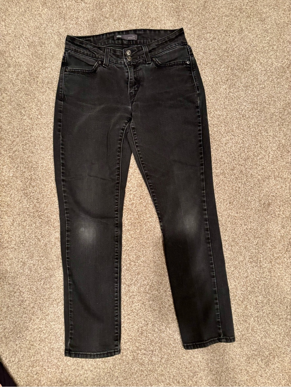 Levi’s 529 Curvy Skinny Jeans Black Wash Mid Rise Women’s 29x32